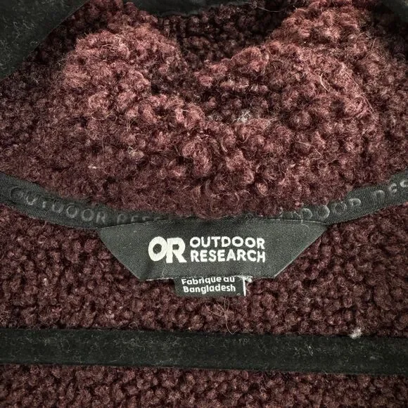 OUTDOOR RESEARCH Brown Juneau Fleece Hoodie Sweater Coat Size L Large